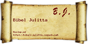 Bibel Julitta névjegykártya